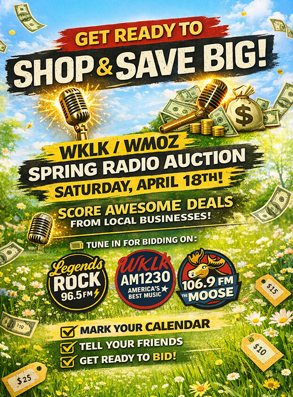 Spring Auction on April 18, 2026, 9 am - 11:30 am